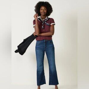 Kut from the Kloth Kelsey Fab Ab Ankle Flate Dark Blue Jeans NEW with tags